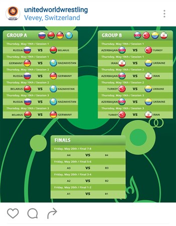 The matches of Greco-Roman wrestling World Cup